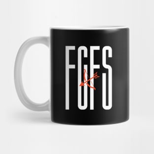 White FCFS Red Cupids Target Arrow Design Mug